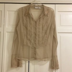 Sz 10 Sheer blouse by Newport News